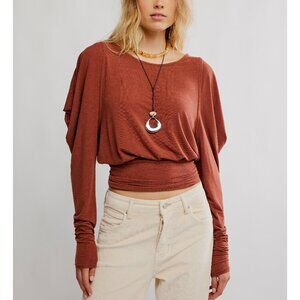 🆕 FREE PEOPLE Moxie Long Sleeve / Brick Wall